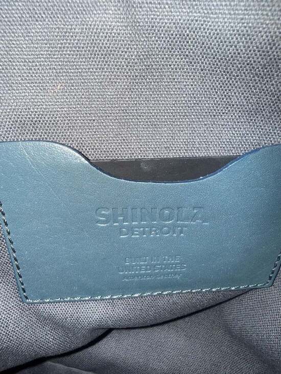 Shinola Mini Zip Backpack Slate Blue Leather Detroit Made $795 Retail main image 11